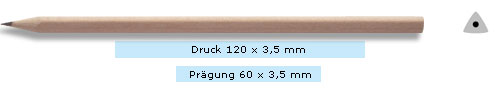 Bleistift naturbelassen 3eckig