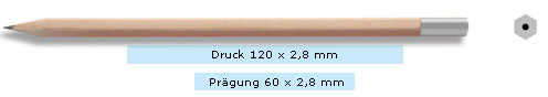 Bleistift naturbelassen mit Tauchkappe