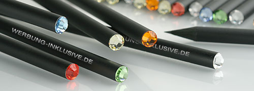schwarze Bleistifte mit Swarovski® Crystal